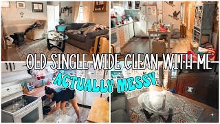 MESSY MOBILE HOME CLEAN WITH ME  CHATTY  1984 SINGLE WIDE TRAILER [upl. by Nnyled]