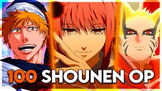 100 Shounen Anime Openings You Cant Skip [upl. by Haraf879]