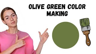 How to make Olive Green color  Olive Green Color Making  Acrylic color mixing [upl. by Gregorius]