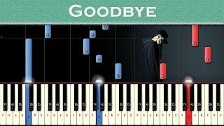 NF  Goodbye  Piano instrumental  Tutorial [upl. by Sculley]