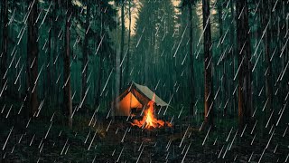 Rain Sound in The Mountains  Rain Sound Under the Tent  Guaranteed Sound Sleep With Sound of Rain [upl. by Erminia]