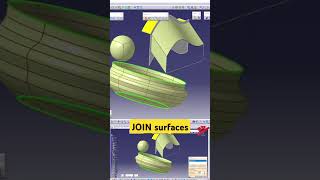 Join surfaces in CATIA V5 tutorial catiav5 catia surfacemodelling design [upl. by Onida653]