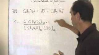 cours TS  chimie  calcul de K C6H5COOH aq  HO aq  H2Ol  C6H5COO aq [upl. by Hultin]