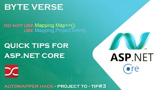 ASPNET CORE  AutoMapper Hack  Use ProjectTo Not Map  Tip 3 [upl. by Avron]