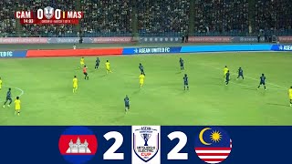 Cambodia vs Malaysia 22  ASEAN Championship 2024  Match Highlights [upl. by Odnalo]