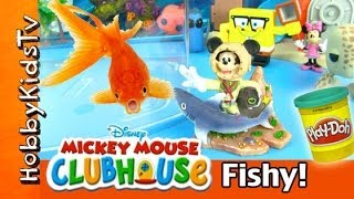 Mickey Mouse Dives in the Fish Tank Surprise Sea Eggs with HobbyKidsTV [upl. by Lucais]