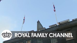 Flags Fly at HalfMast at Downing Street Following Queen’s Death [upl. by Pelag]