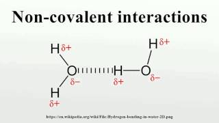 Noncovalent interactions [upl. by Vanna]