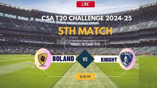 Boland vs Knights T20 Match Live CSA T20 Challenge 202425 [upl. by Sonny]