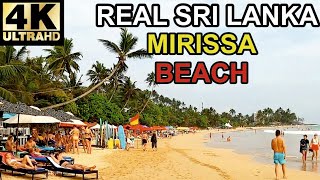 4K Sri Lanka Tourist Beach MIRISSA 4K 60FPS ASMR No Talk Natural live Sounds [upl. by Semadar]