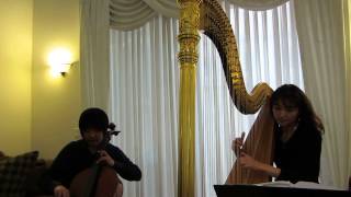 Cello and Harp Duo Salut dAmour by Elgar エルガー、愛の挨拶、ハープとチェロ [upl. by Eustace]