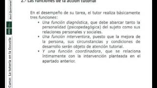 La tutoría en la escuela La figura del tutor Tutorial [upl. by Haukom]