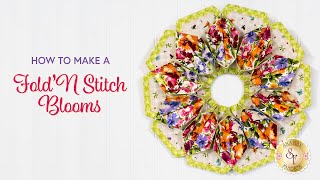 How To Make a Foldn Stitch Blooms  a Shabby Fabrics Tutorial [upl. by Tahp]