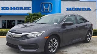 Certified 2017 Honda Civic West Palm Beach Juno FL HR7200  SOLD [upl. by Enela]