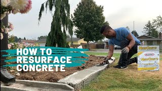 How to resurface concrete with Rapid Set NewCrete Resurfacer [upl. by Sesom]