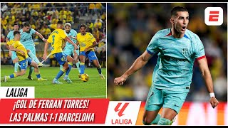 GOL DEL BARCELONA Ferran Torres iguala el partido 11 ante Las Palmas  La Liga [upl. by Edyak]