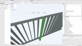 ArchiCad Geländerwerkzeug  eigener Pfosten [upl. by Seys902]