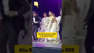 Alia Bhatt Dances to RRR song Naatu Naatu at Zee Cine Awards  The Quint [upl. by Enawtna]