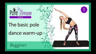 1  Pole dance warm up  Basic pole dance warmup [upl. by Decca]