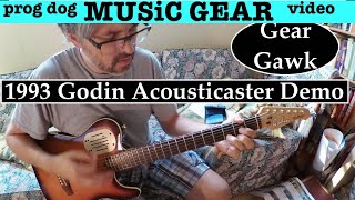 Vintage Gear Gawk  1993 Godin Acousticaster Guitar wow [upl. by Rikki692]