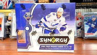 1819 Upper Deck Synergy Hockey Hobby Box Break [upl. by Enailuj257]