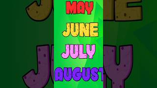 Months Of The Year shorts kidslearning videos youtubeshorts [upl. by Jessen]