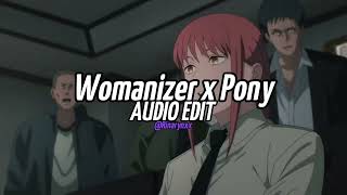 Womanizer x Pony  Ginuwine Britney Spears Edit Audio [upl. by Nannah]