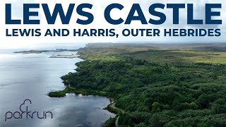 Lews Castle parkrun Stornoway 147 4K Aerial [upl. by Edan243]