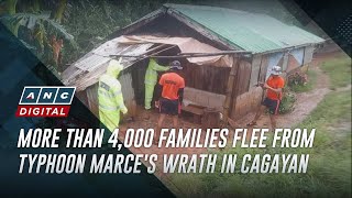 More than 4000 families flee from Typhoon Marces wrath in Cagayan  ANC [upl. by Primrose836]