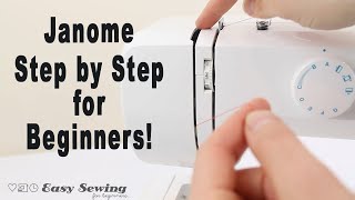 How to Thread a Janome Sewing Machine  Step by Step for Beginners [upl. by Aneladdam]