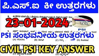 PSI KEY ANSWER l PSI KEY ANSWER 2024 l PSI QUESTION PAPER l 23012024 l PSI QUESTION PAPER 2024 l [upl. by Asenev]