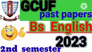 Bs ENGLISH 2 semester past paper  GCUF  past paper affiliate colleges [upl. by Nonnag]