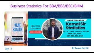 ll BBA ll BBS ll Statistics ll Day 3 llSkewness amp Kurtosis llBBA BBS BSC BHM Statistics Videos [upl. by Aseiram]