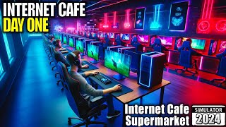 Day 1 Starting an Internet Cafe  Internet Cafe amp Supermarket Simulator Gameplay  Part 1 [upl. by Yrrol994]