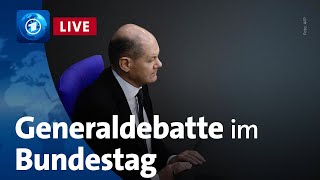 Generaldebatte im Bundestag Diskussion um Etat des Kanzleramts [upl. by Anasor]