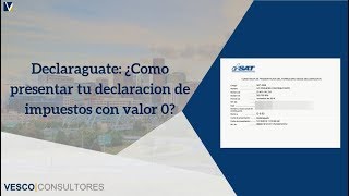 Declaraguate ¿Como presentar tu declaracion de impuestos con valor 0 [upl. by Fisch]