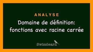 Domaine de définition des fonctions avec racine carrée [upl. by Ralip36]