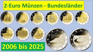 2 Euro Münzen  Bundesländer Serie Deutschland  Alle Informationen [upl. by Eeluj]