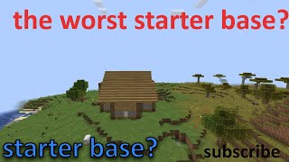 the worst starter base  minecraft tutorial ep 5 [upl. by Nnasor]