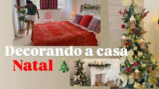 Decorando a casa para o Natal como fiz a lareira vamos fazer a penteadeira [upl. by Showker]