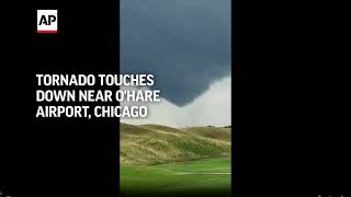 Tornado touched down Wednesday evening near Chicagos OHare Airport [upl. by Mazur]