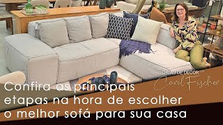 O sofá certo para seu projeto nas Dicas de Decor com Carol Fischer direto da Via Mar Móveis Guarujá [upl. by Ymmot]