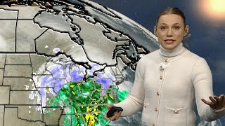 Weather update Major winter storms blast Canada [upl. by Lednek]