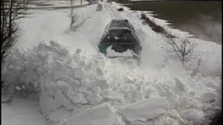 Train snow plowing in Normandy France [upl. by Araminta]