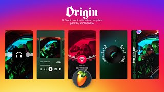 Origin 💎 FL Studio audiovisualizer vertical template pack  Zgameeditor visualizer [upl. by Hannaoj]