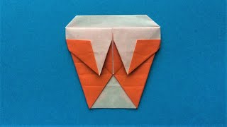 【折り紙】『 w 』の折り方 小文字 アルファベット ☆Origami☆ ～ Folding paper into the figure of 『 w 』 of the alphabet～ [upl. by Nahpos]