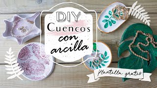 DIY 5 CUENCOS FÁCILES con ARCILLA de SECADO AL AIRE  diferentes métodos  shanti irene [upl. by Aicelef414]