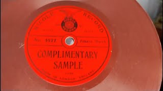 Zouave March  7quot Nicole No 4577 c 1904 Record Complimentary Sample 78rpm [upl. by Sabu]