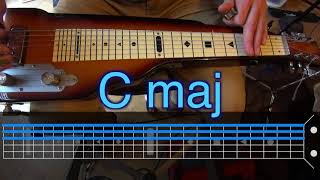 Lapsteel Basics  2 Ways to Play Major and Minor Chords in C6 Tuning [upl. by Einhpets182]