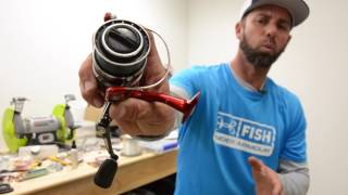 Ike In The Shop How to Spool a Spinning Reel [upl. by Nawud]